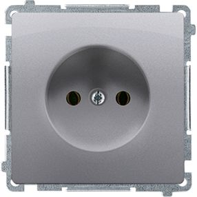 Kontakt-Simon Gniazdo pojedyncze Simon Basic bez uziemienia 16A inox (BMG1.01/21)