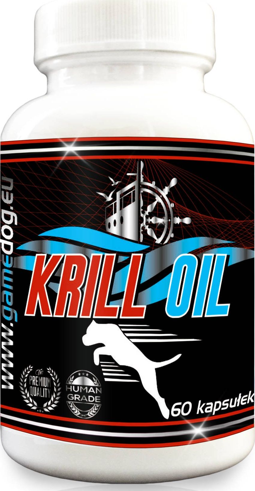 Game Dog Witaminy, suplementy dla psów Game Dog Krill Oil 60 tabletek