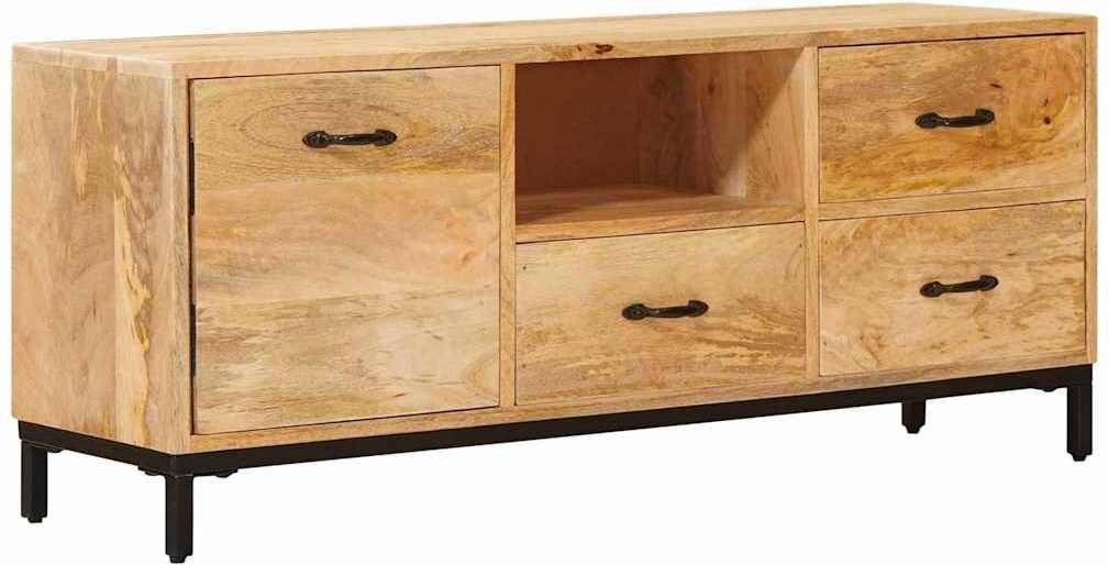 vidaXL Stojaki na telewizor Brązowy 110 x 30 x 46 cm Drewno mango