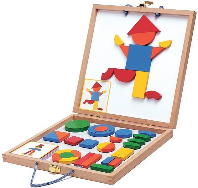 Djeco Magnetyczna drewniana układanka - Geoform - 143725