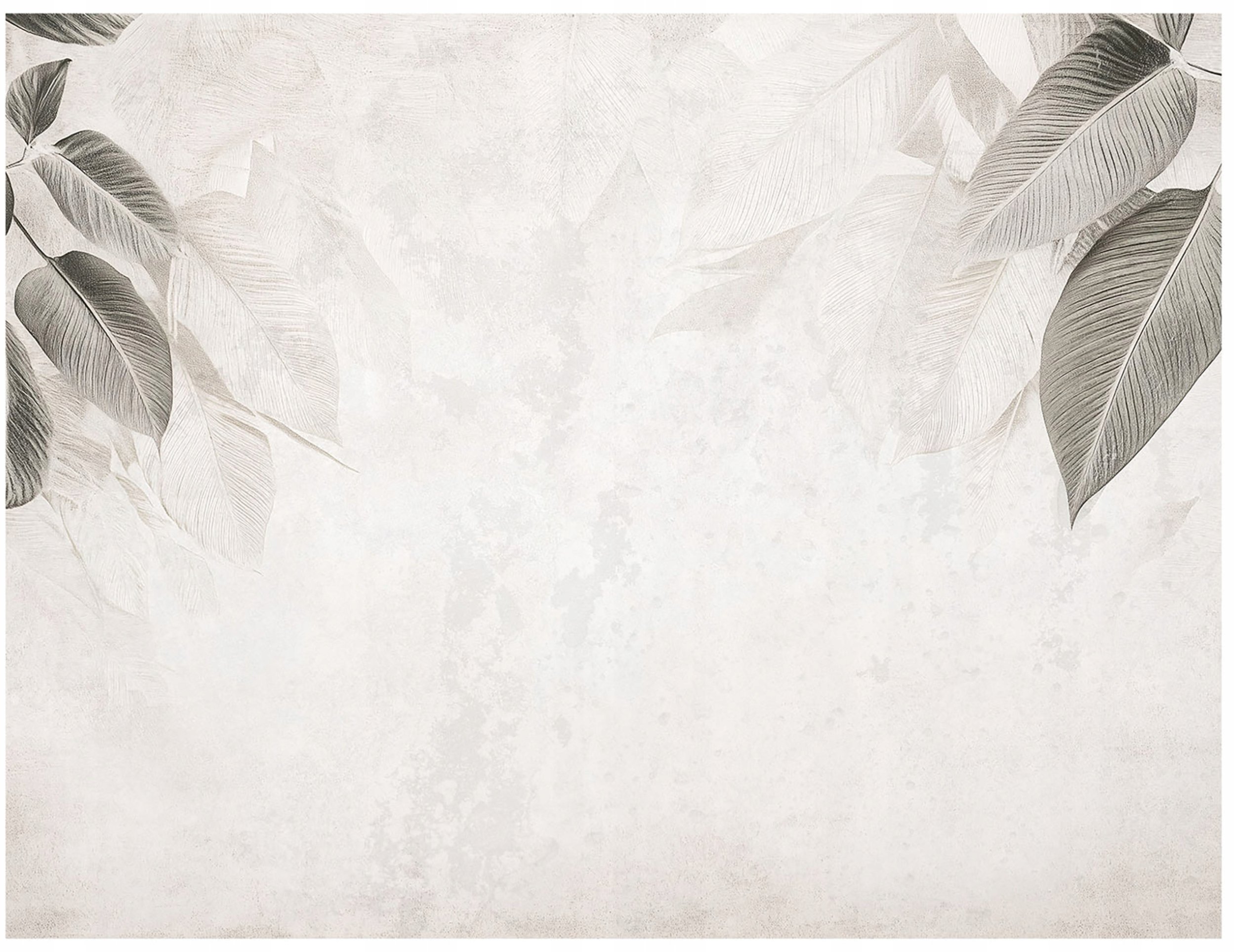 FOTOTAPETA LIŚCIE BETON SZARA NA FLIZELINIE SYPIALNIA SALON TAPETA 350x250