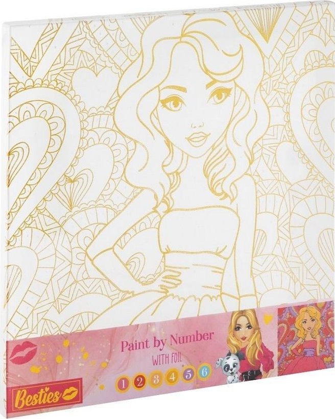 Malowanie po numerach + farby Girl