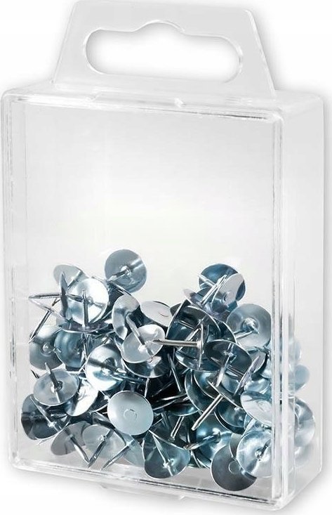 Victory Office Product PINEZKI VICTORY OFFICE METALOWE 100SZT. POJEMNIK PLASTIKOWY ZAWIESZANY