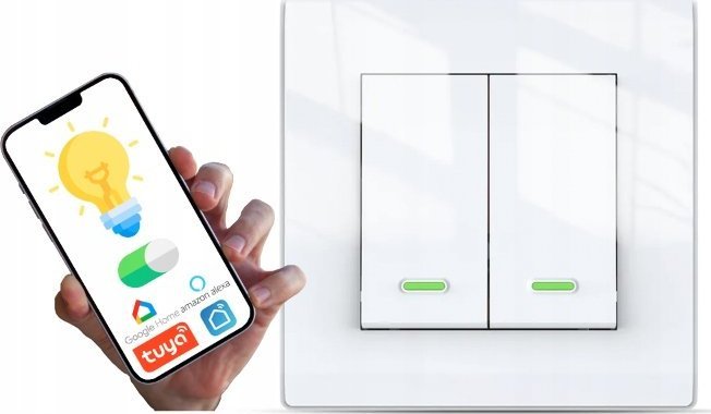 Spreest WŁĄCZNIK ŚWIATŁA LED PODWÓJNY PREMIUM SMART WIFI
