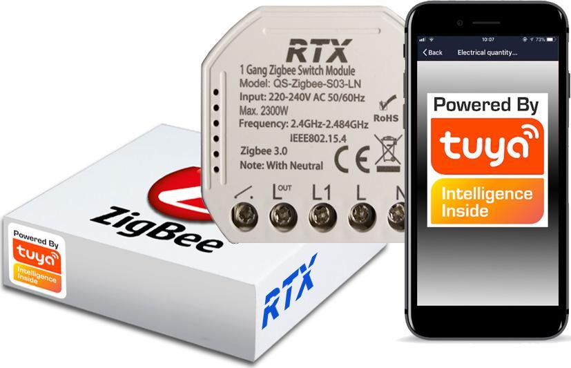 RTX Sterownik Przekażnik Zigbee Tuya Beznapięciowy
