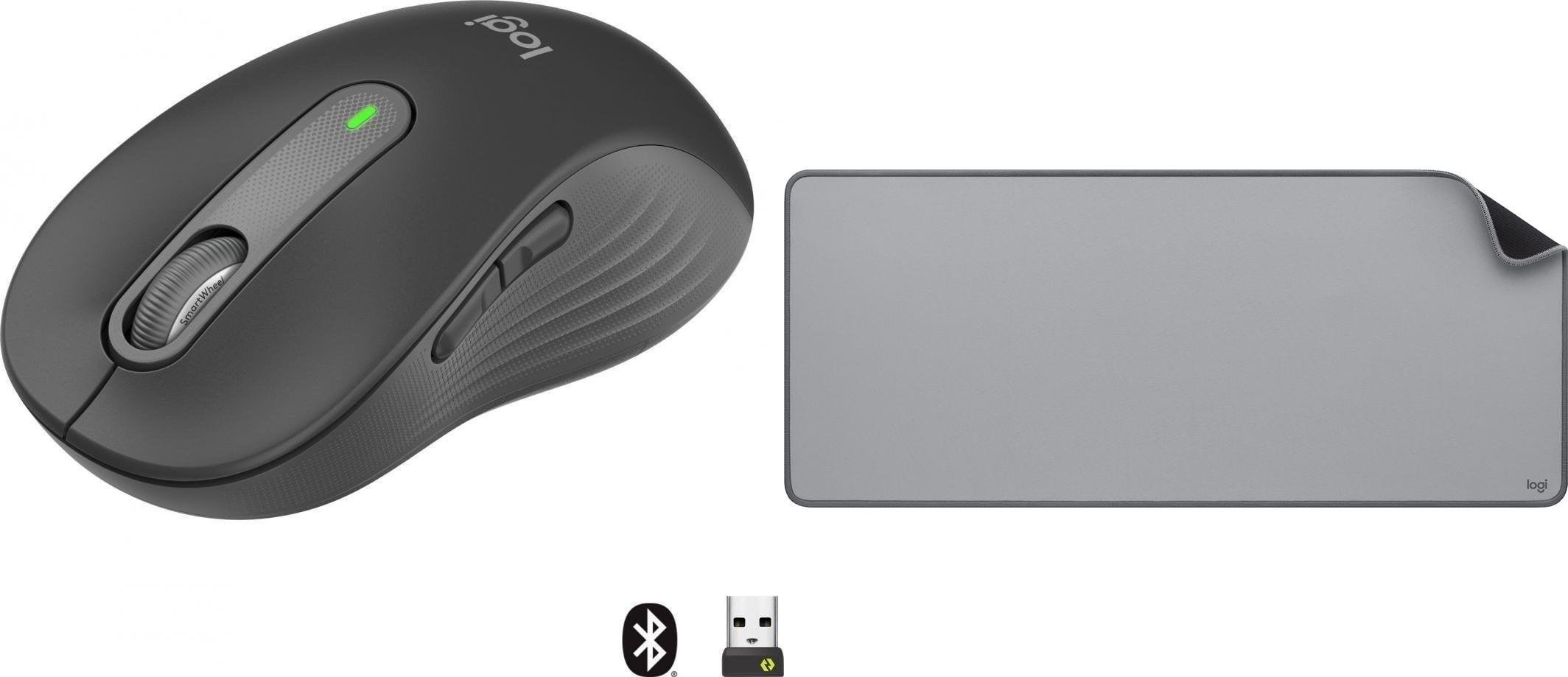 Mysz Logitech M650 L Grafitowy (910-006348) + Studio Series - MID GREY (956-000052)