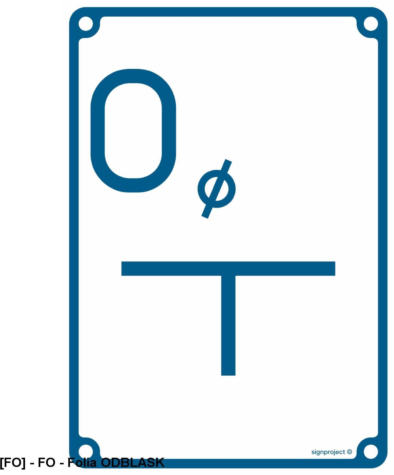 JB005 - Tablica orientacyjna dla odpowietrznika