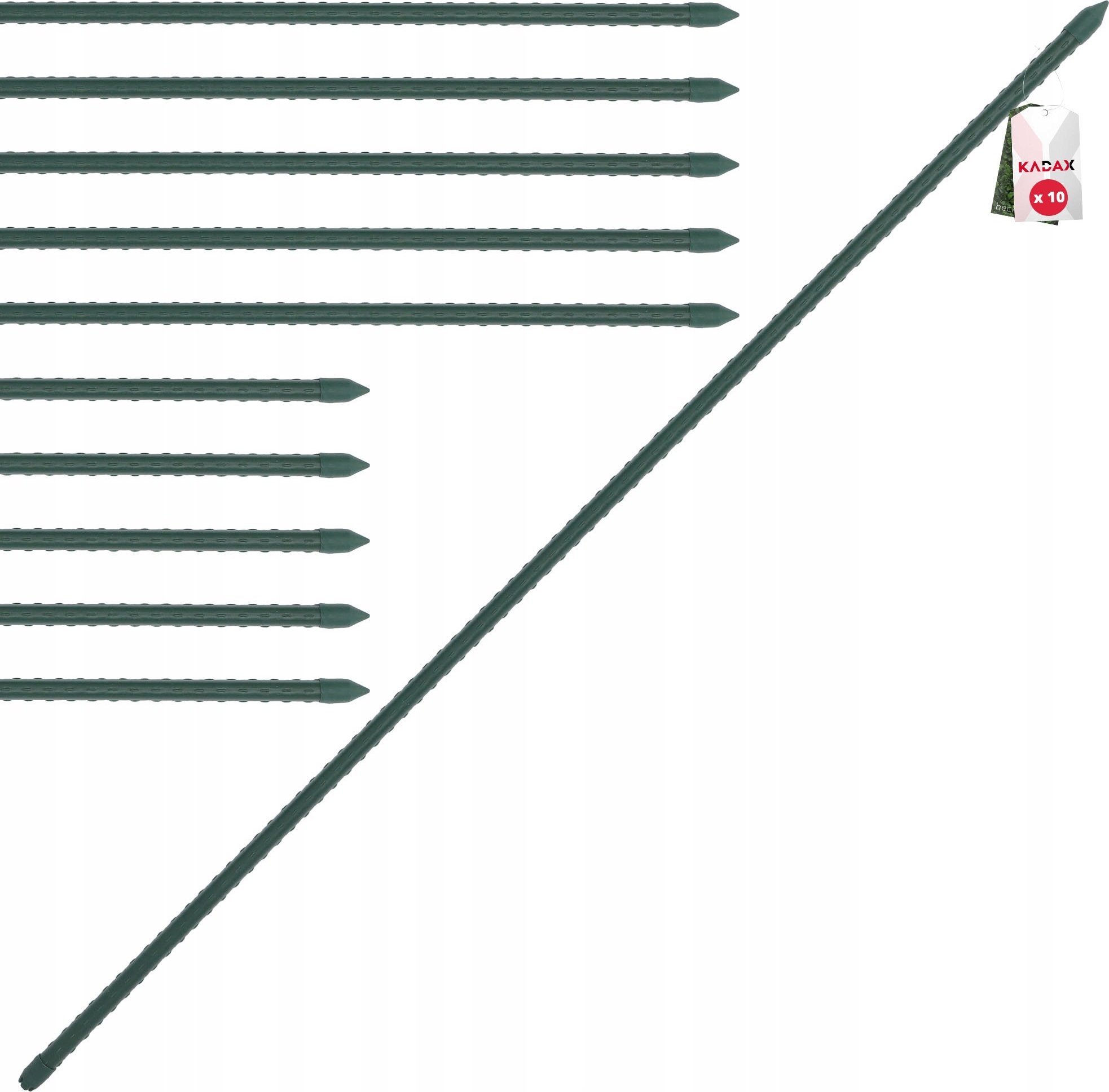 Kadax Tyczka Podpórka Roślin Stal Powlekana 120cm 10szt