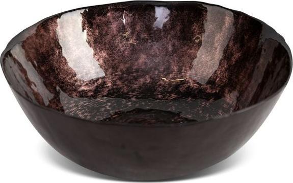 Eurofirany SZKLANA PATERA DEKORACYJNA PATI (03) 16X15X6 CM BRĄZOWY