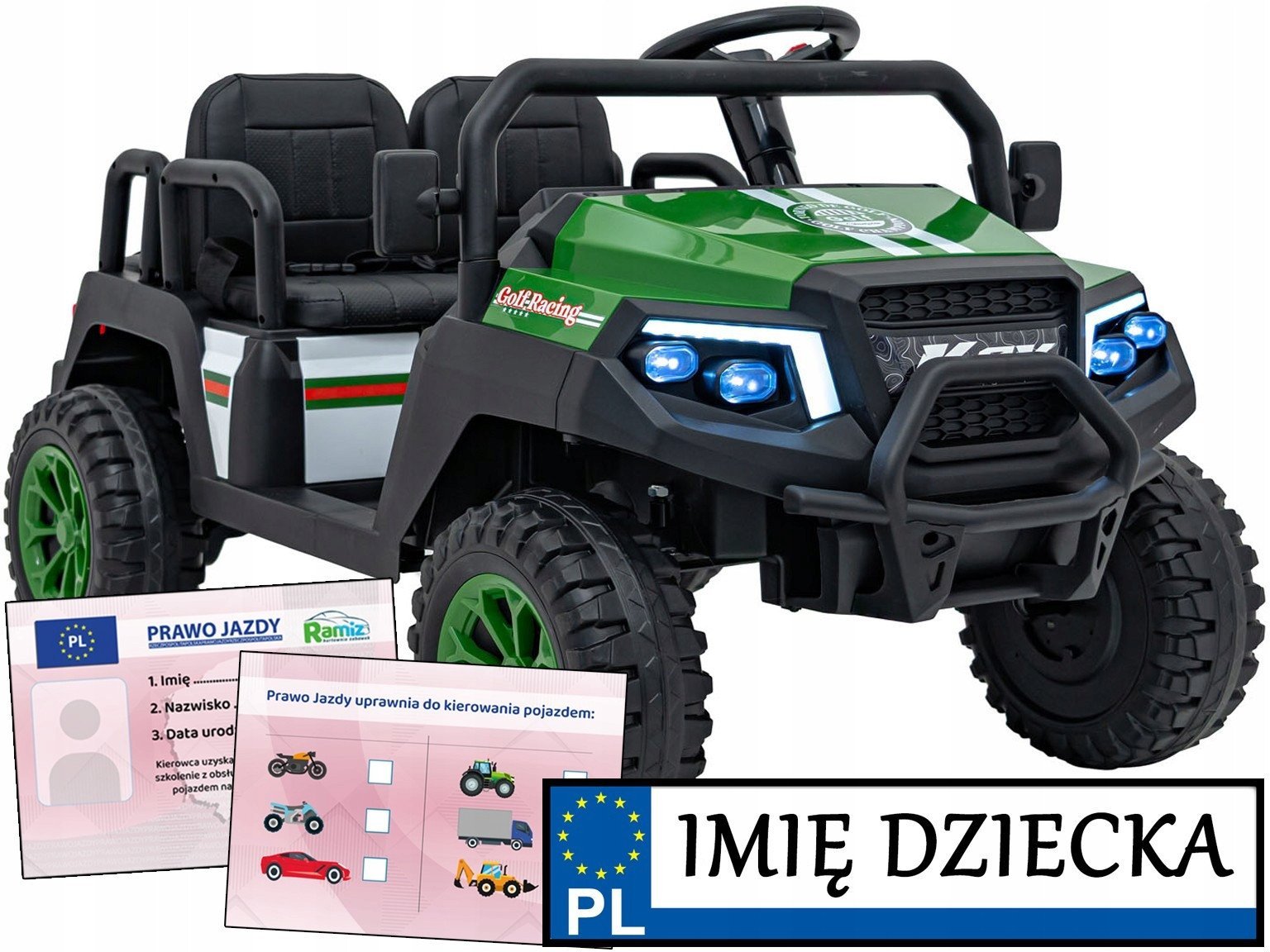 Auto na akumulator 4-osobowy Champion 2x200W do 120kg