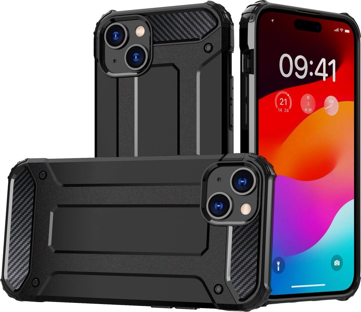 Hurtel Pancerne etui do iPhone 15 Plus Hybrid Armor - czarne
