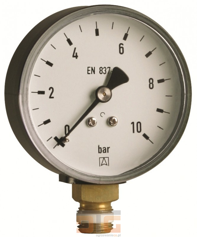 Afriso Manometr grzewczy RF 63 AX Ø=63mm 0-10bar 1/4" Kl. 2,5 - 63514
