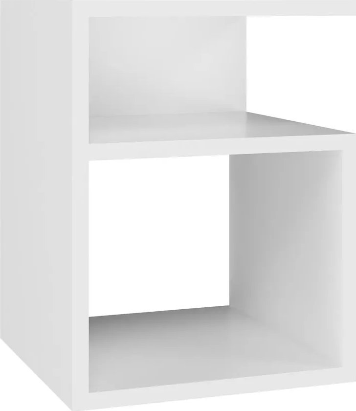 Elior Biała nowoczesna szafka nocna do sypialni - Prazi