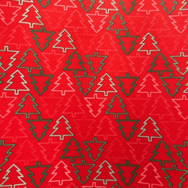 Papier świąteczny do pakowania choinki czerwony 70cmx2m 287m70