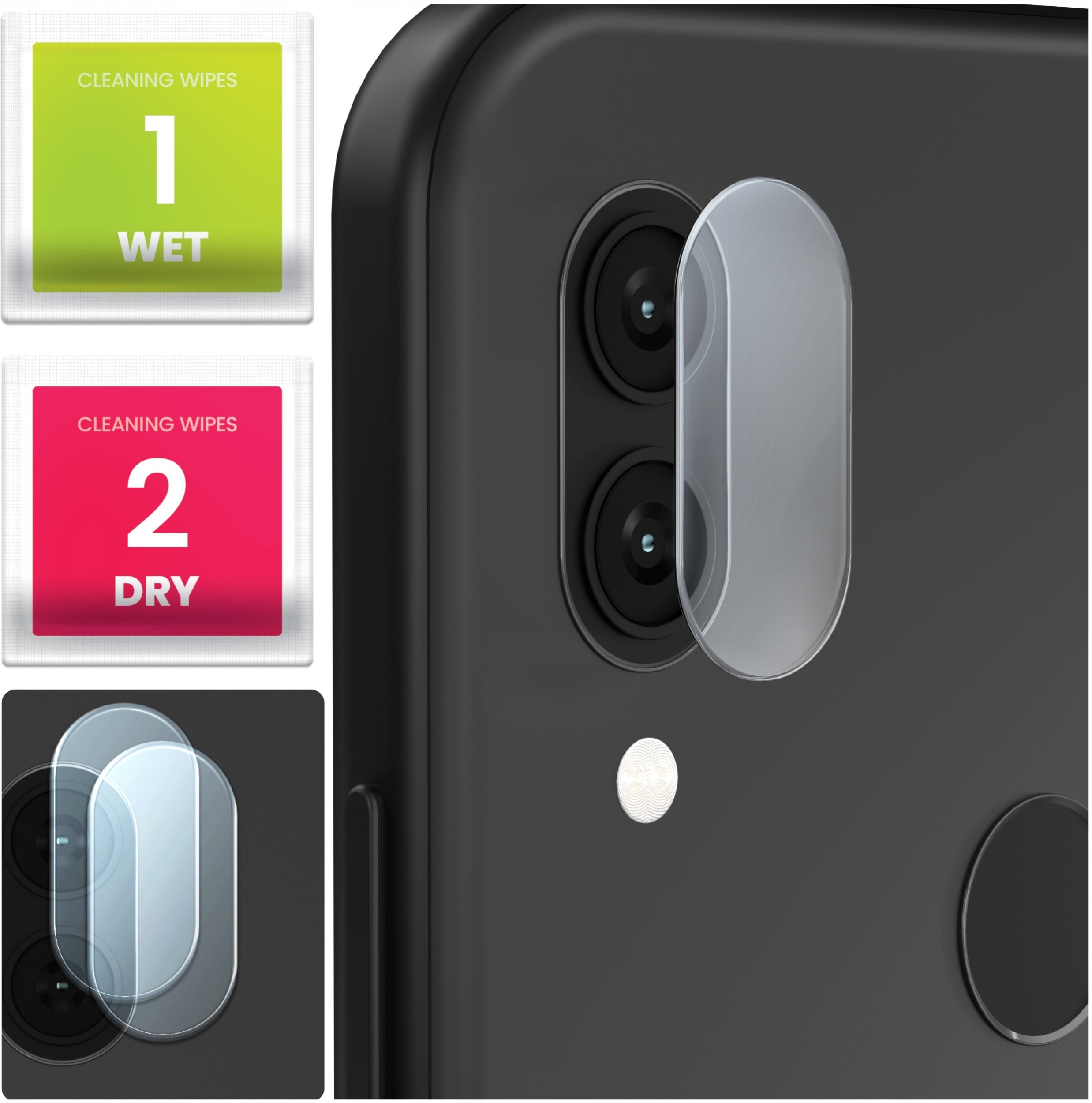 2-PAK Szkło Na Aparat Do Xiaomi Redmi Note 7 (Hartowane, Na Obiektyw, 9H)