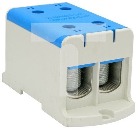 Elektro-Plast Blok rozdzielacz odgałęźny 2x1-biegun AL/CU 35-240mm2 niebieski montaż płaski i na szynę TH WLZ35/2x240/n 48.224