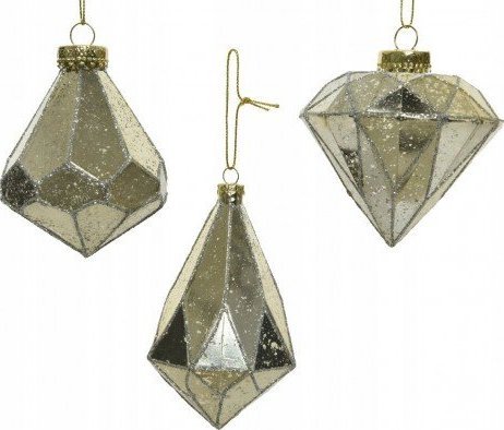 Kaemingk Zawieszka choinkowa złota diament 10,5 cm