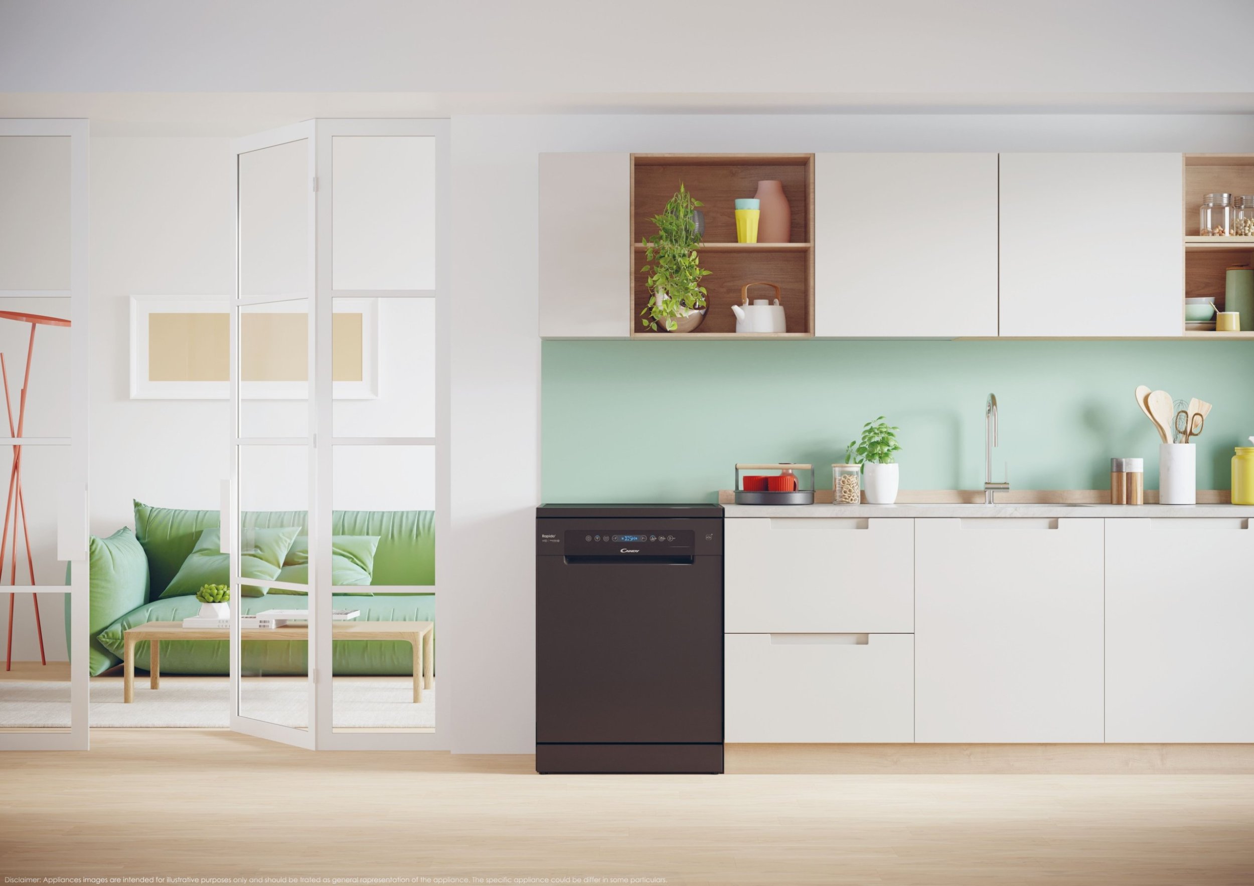 Zmywarka Candy Candy RapidÓ CF 5C6F0B Wolnostojący 15 komplet. C