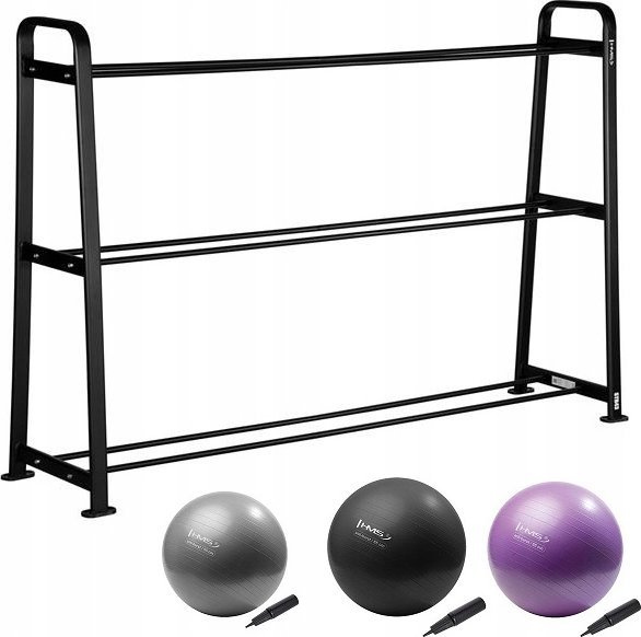 ZESTAW 13 PIŁEK TRENINGOWYCH YB02 + STOJAK STR43 HMS