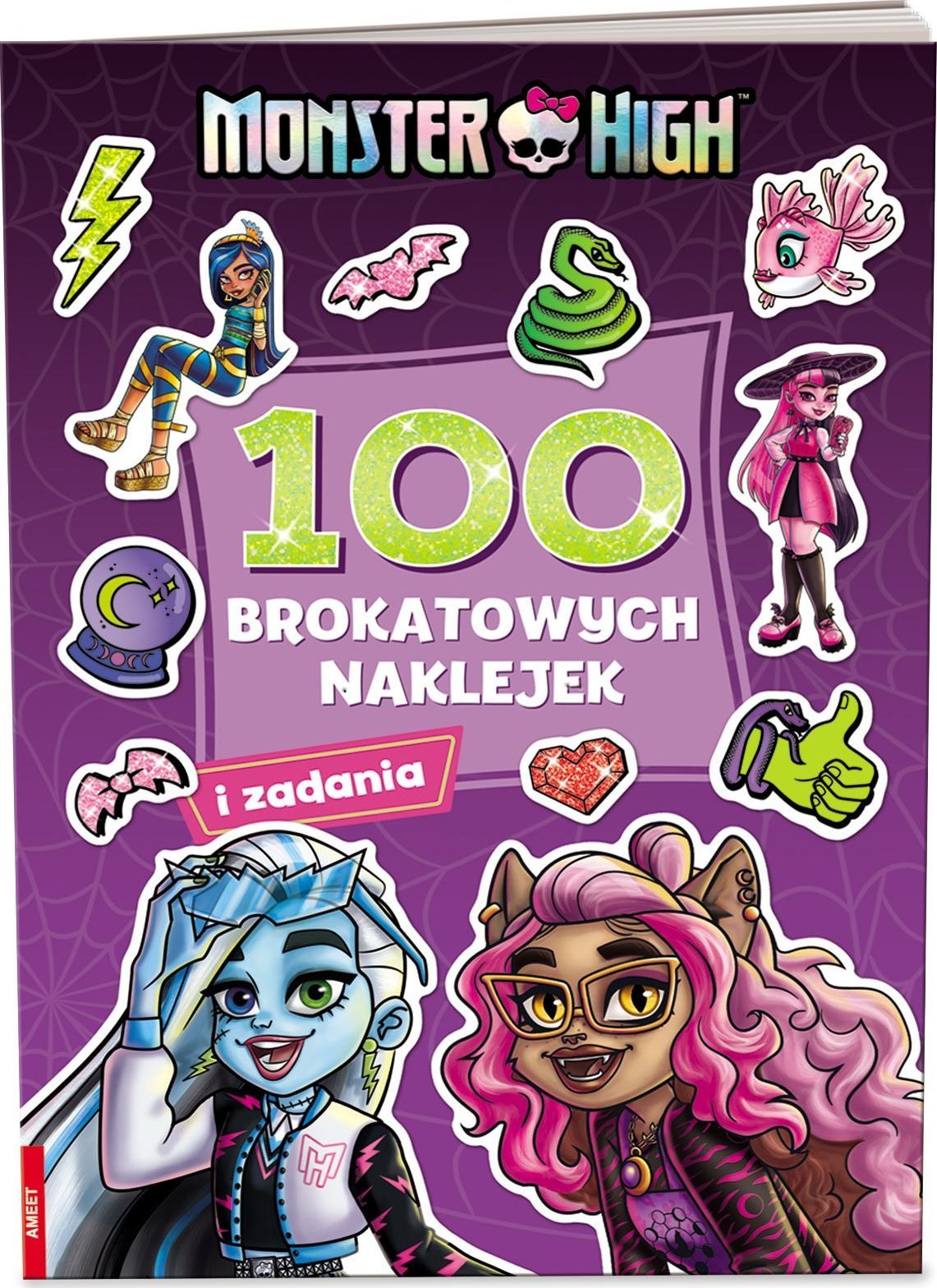 Ameet Książeczka Monster High. 100 brokatowych naklejek NB-1501