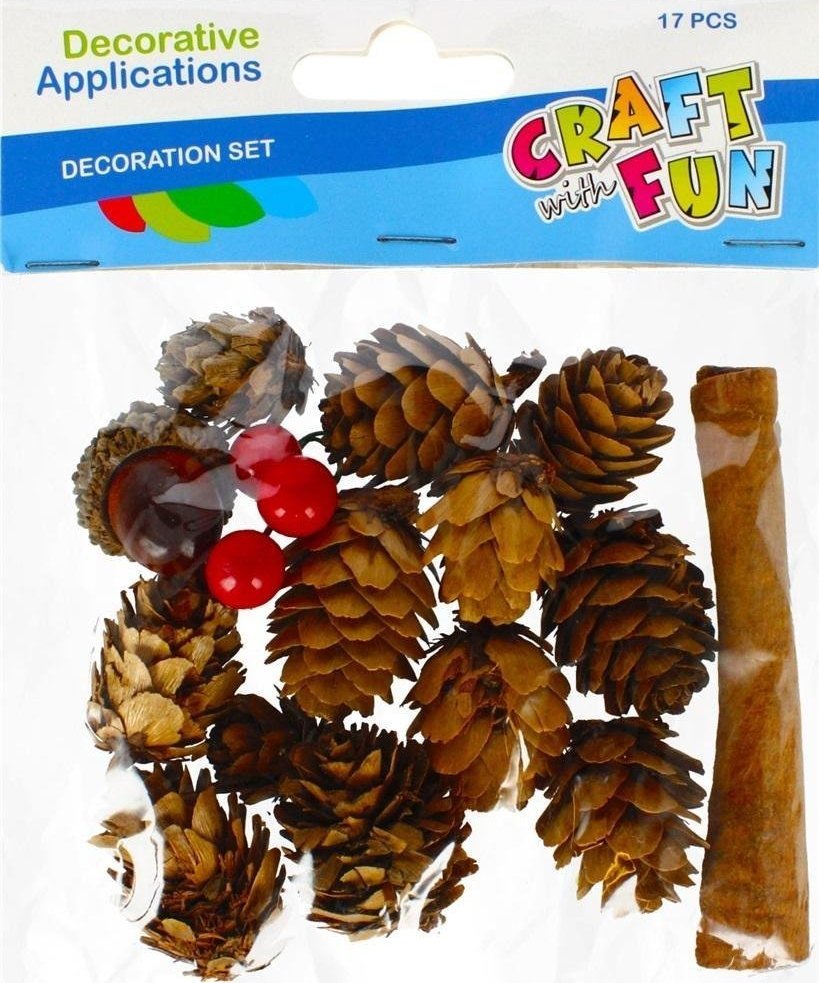 Craft with Fun OZDOBA DEK NATURA SZYSZKA AKC 17SZT CF PBH