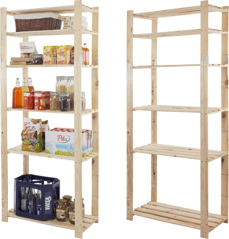 Wamar-Sosenka Regał na książki drewniany B29R 200x80x38 6 półek Naturalny