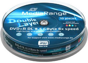 MediaRange DVD+R DL 8.5 GB 8x 10 sztuk (MR468)