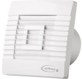 airRoxy Wentylator ścienny 100mm 15W z żaluzją grawitacyjną, czujnik ruchu pRestige 100ZG - 01-029