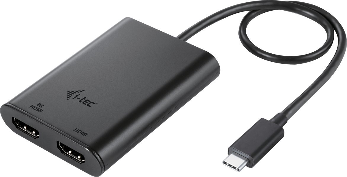 Adapter USB I-TEC C31 USB-C - HDMI x2 Czarny (C31DUAL4K60HDMI)