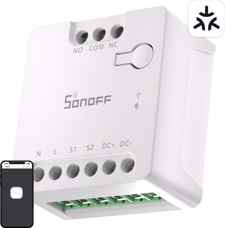 Sonoff Przełącznik WiFi SONOFF MINI-D Matter (AC/DC 12-48V, styk bezpotencjałowy)