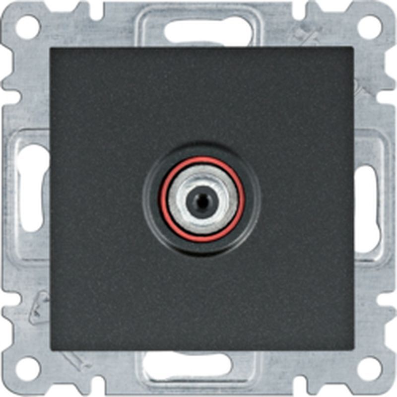 Hager Lumina Gniazdo pojedyncze SAT dla instalacji indywidualnych czarne WL3233