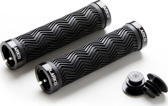 Clarks Chwyty kierownicy CLARK'S CLO240 LOCK-ON 130mm czarne, klamry czarne