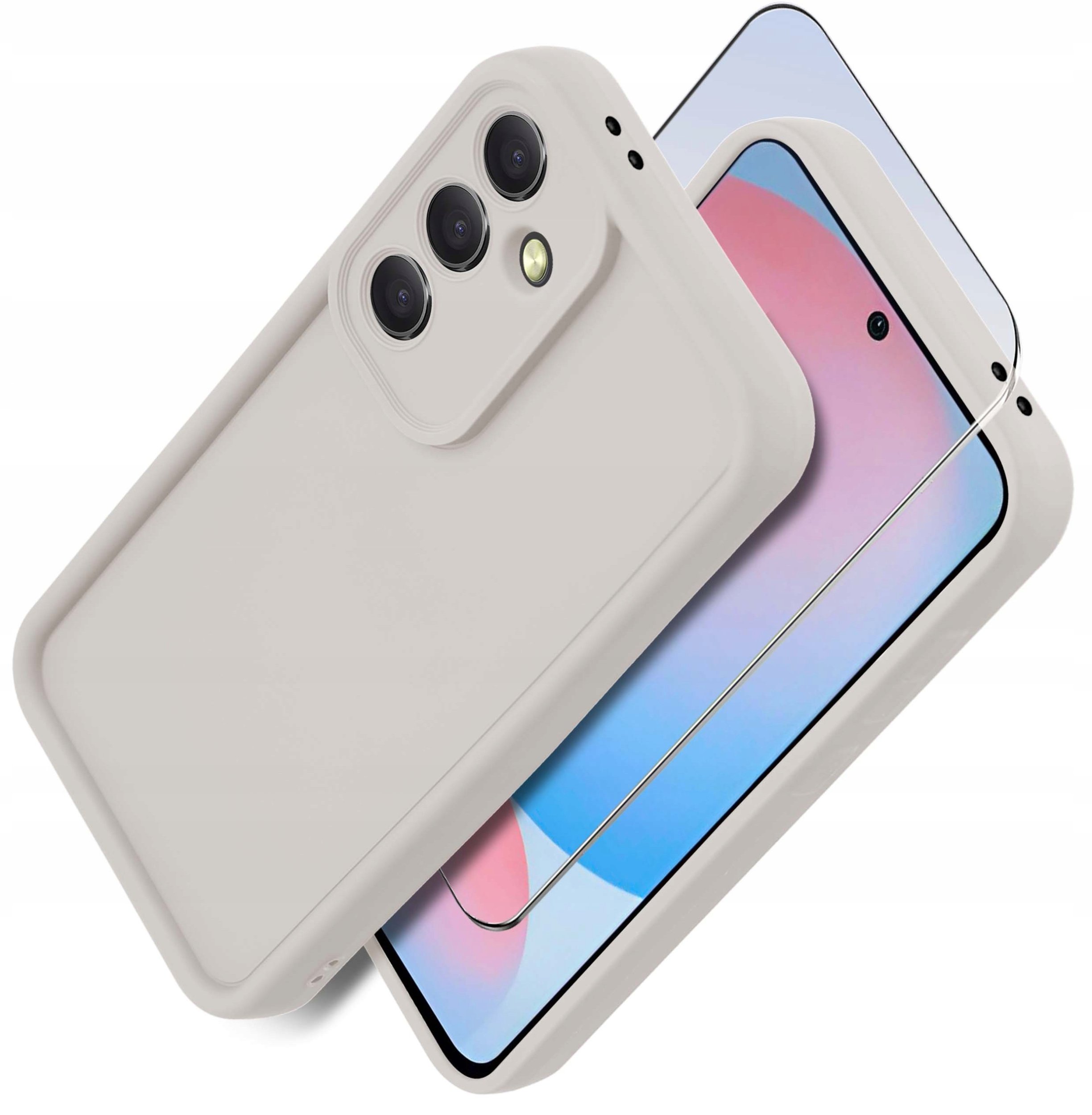 Etui do Samsung A56 5G silikonowe MATOWE + Szkło ochronne na ekran