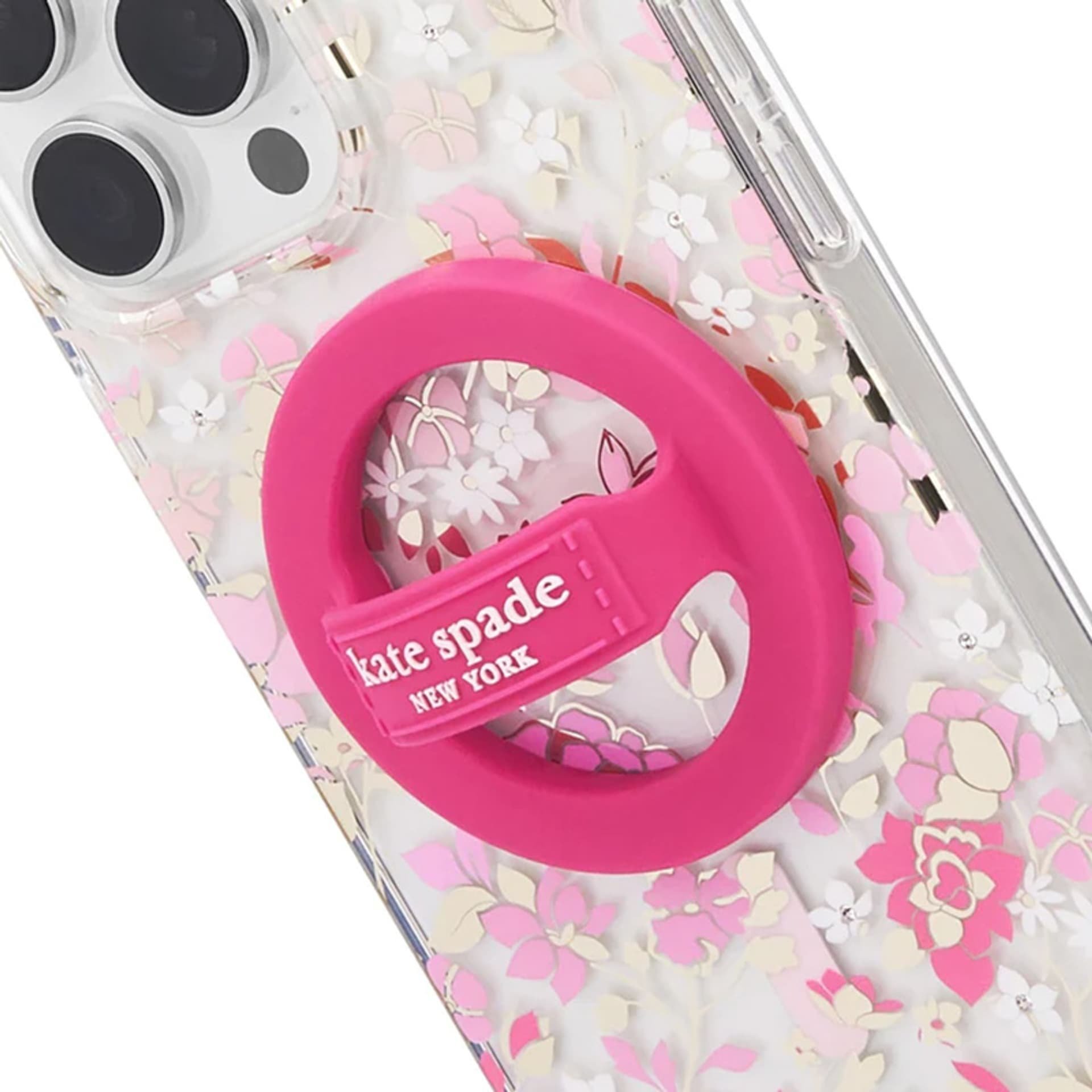 Case-Mate Kate Spade New York Magnetic Loop Grip - Uchwyt MagSafe na palec (Pom Pom Pink)