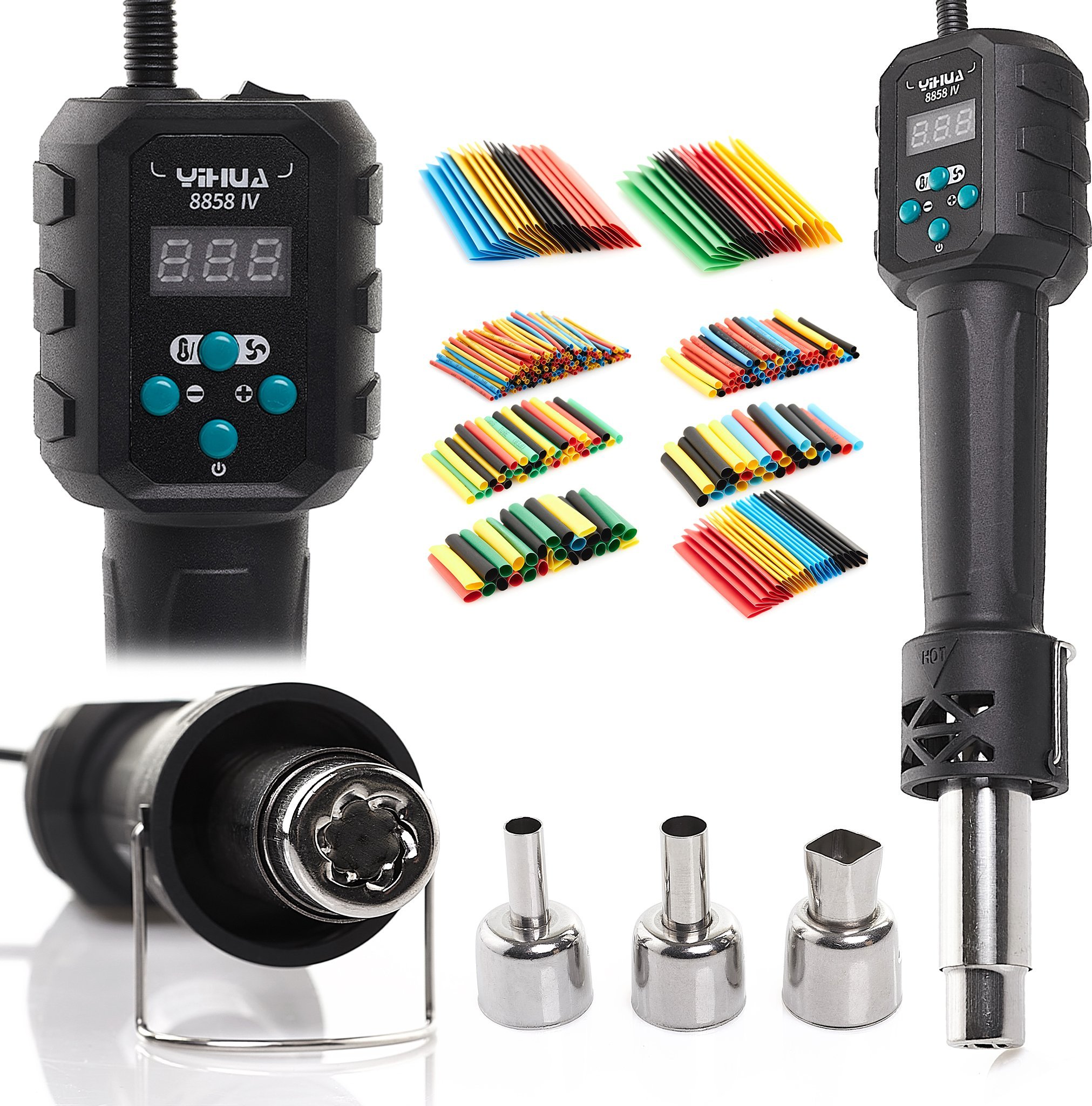 Spawarka Plastiku Siatki Spoiw Zgrzewarka Tworzyw 3x Dysze Rurki Termokurczliwe