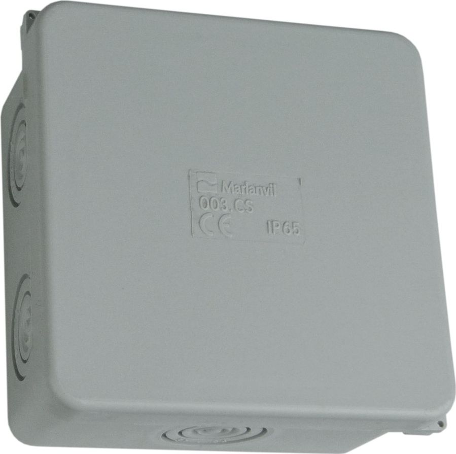 Marlanvil Puszka natynkowa wym/wew 80x80x40 mm 6+2 membrany IP65 003.CS M-L 0943