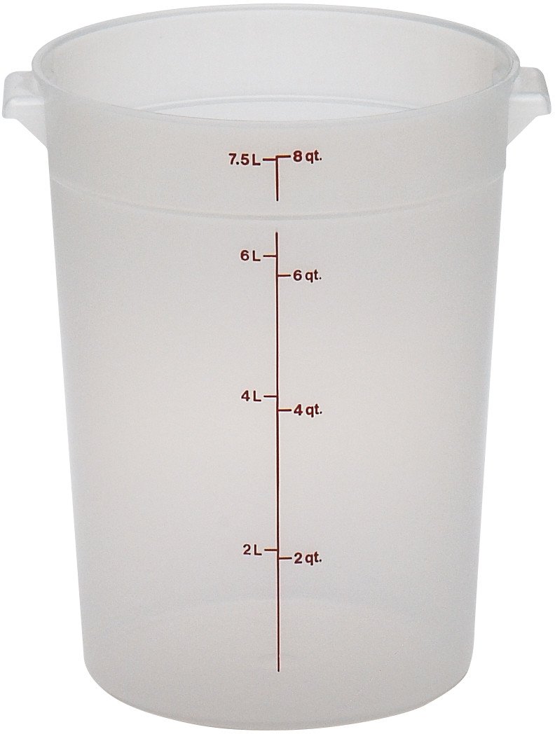 Pojemnik okrągły na żywność z polipropylenu, 7,6 l o średnicy 252 mm | CAMBRO, RFS8PP190