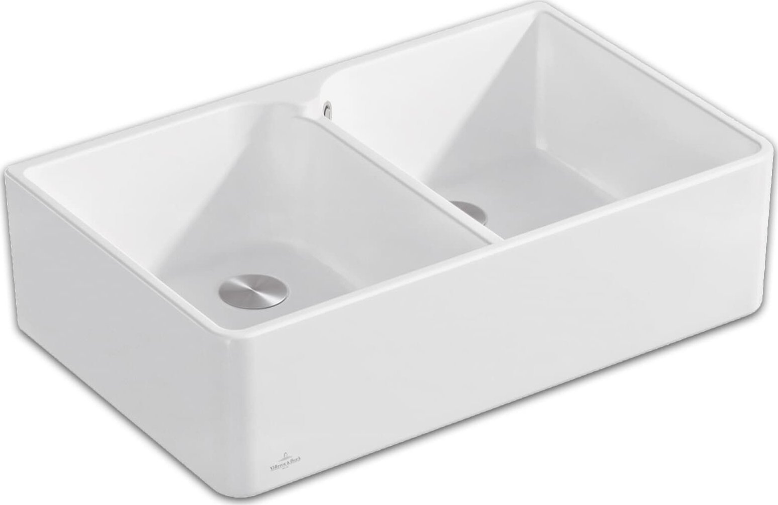 Zlewozmywak Villeroy & Boch Zlew Villeroy & Boch 80 X - 6380 01 R1 Zlew ceramiczny biały (alpejski) korek manualny