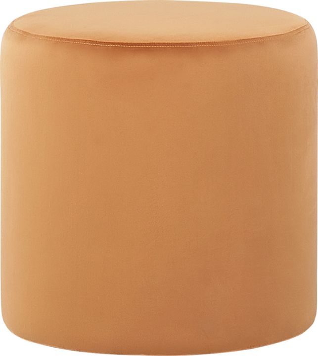 Beliani Puf welurowy 47 cm pomarańczowy LOVETT