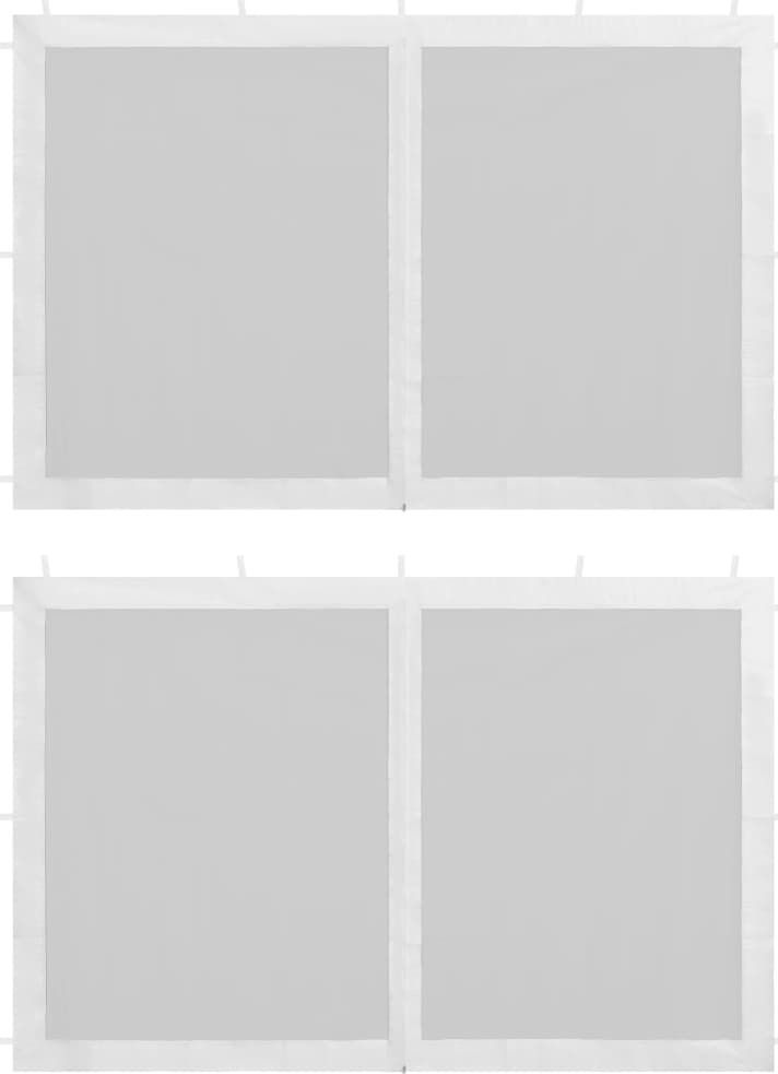 vidaXL Ścianki boczne do namiotu, 2 szt., siatkowe, białe