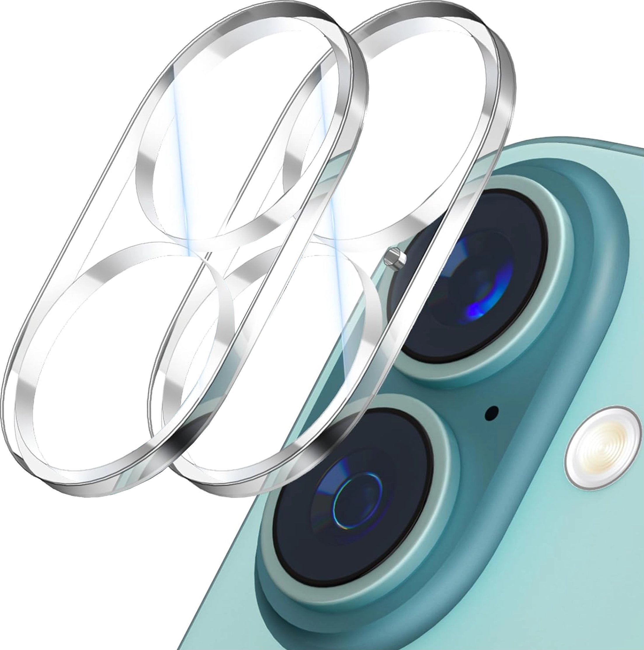 Alogy 2x Szkło na obiektyw aparat do iPhone 16 / 16 Plus lens clear przezroczyste