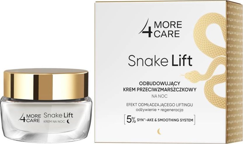 AA More 4 Care Snake Lift Odbudowujący Krem przeciwzmarszczkowy na noc 50ml
