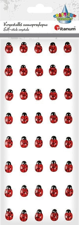 Titanum Kryształki samoprzylepne biedronki 9x14mm 50szt