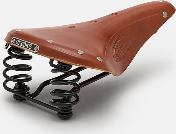 Brooks Siodełko BROOKS FLYER, Honey, Steel Rail, Waga 860g, Linia Leather (NEW)