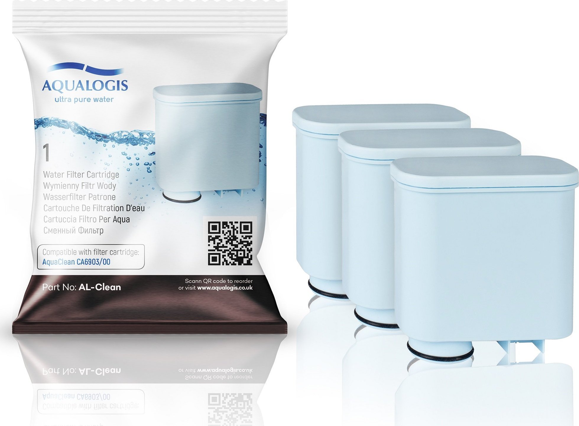 AQUALOGIS AL-Clean Filtr Do Ekspresu Philips LatteGo Zamiennik Aquaclean CA6903 3szt