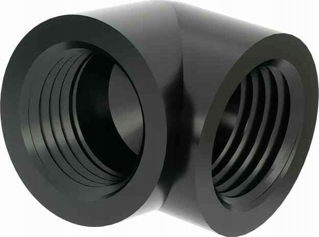 Barrow Barrow Adapter 90 Grad G1/4 Zoll IG auf G1/4 Zoll IG - schwarz