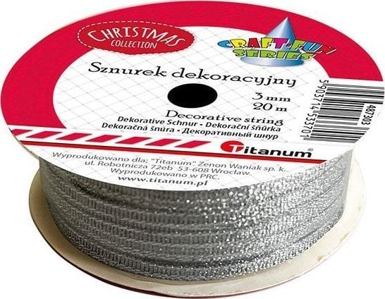 Titanum Sznurek-wstążka O3mm 20m srebrny