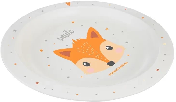 Talerzyk plastikowy Cute Animals pomarańczowy Canpol babies