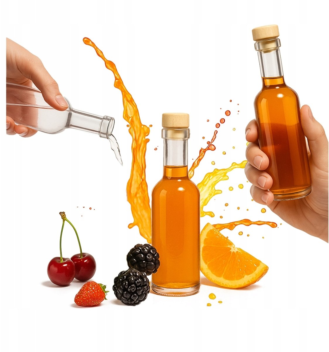 Butelka FUTURA 100ml Z KORKIEM nalewka wino likier Butelki Szklane Na Ślub