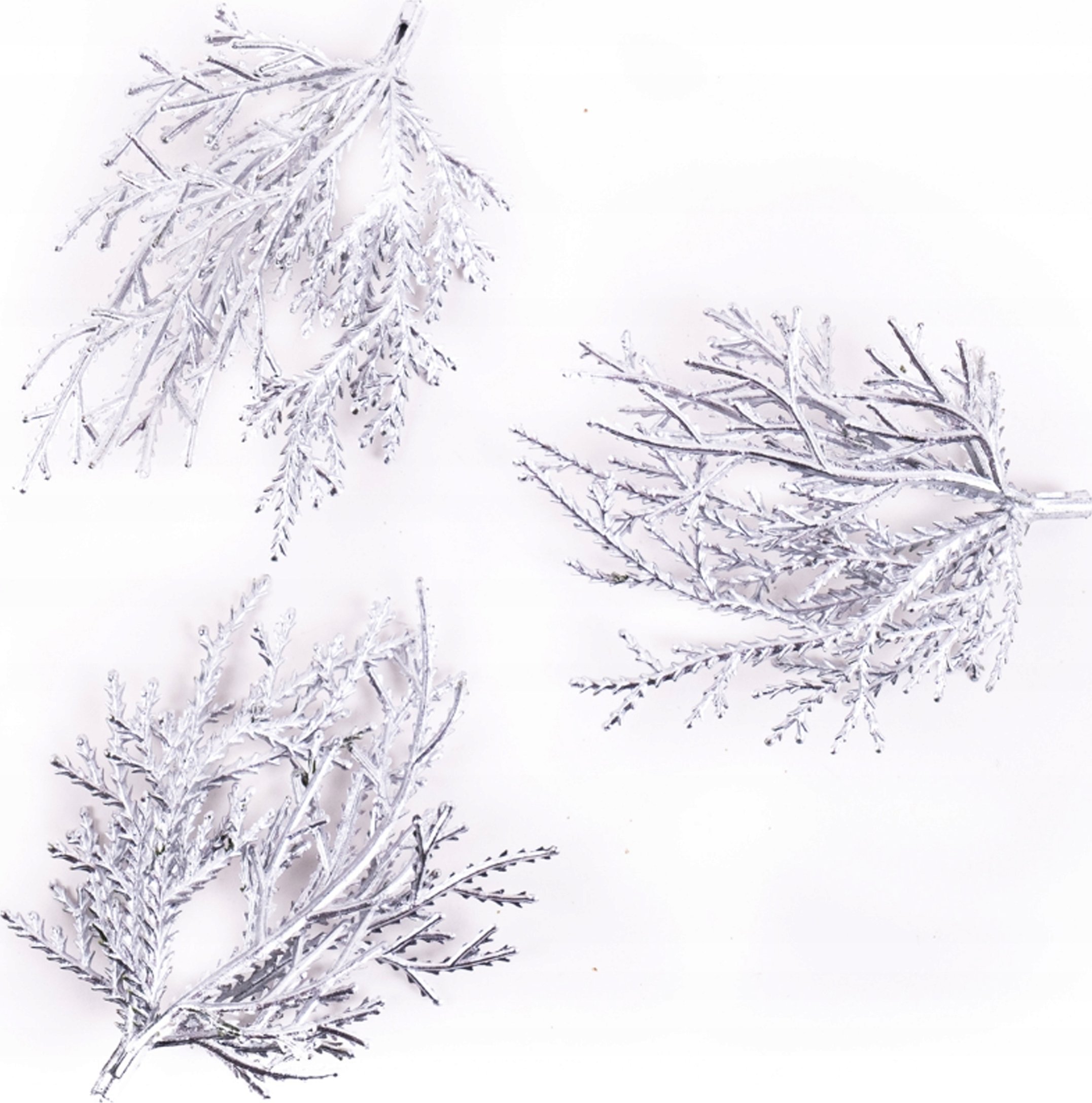 Dekoracja świąteczna MFP paper Gał±zki srebrne 9cm 3szt